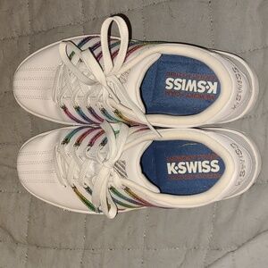 K Swiss metallic rainbow sneakers